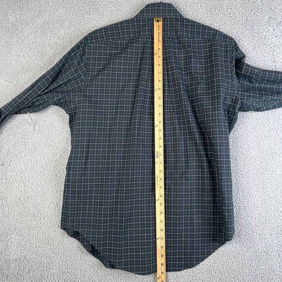 Lauren Ralph Lauren Green Label Dress Shirt Men 15.5-34/35 Plaid Green Non Iron - Picture 6 of 11